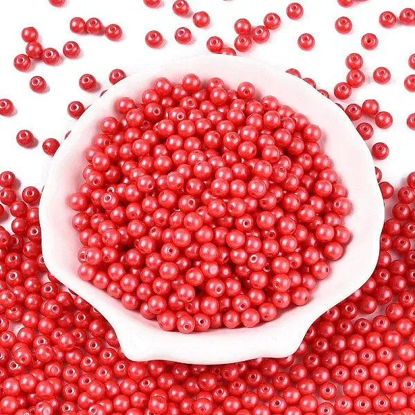 Opaque Baking Painted Glass Beads