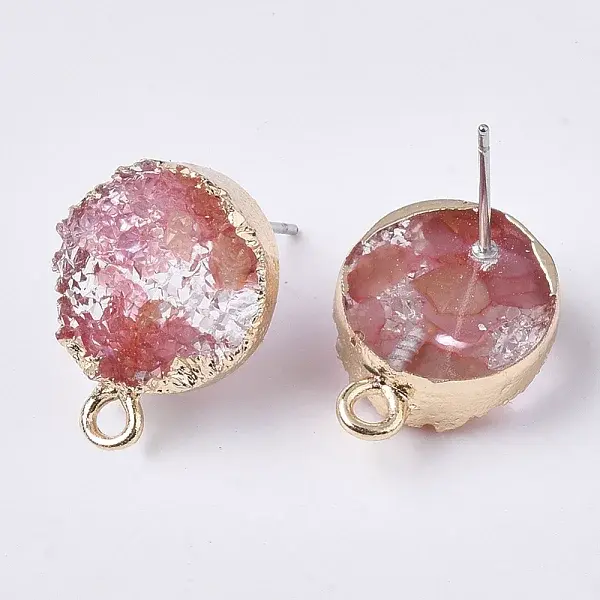 Druzy Resin Stud Earring Loops