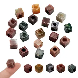 20Pcs Natural India Agate Gemstone European Beads