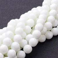 Synthetic White Agate Beads Strands