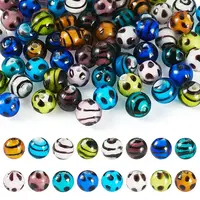 64Pcs 16 Styles Handmade Lampwork Beads