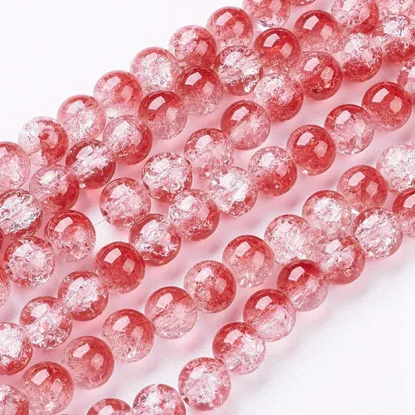 Crackle Glass Beads Strands