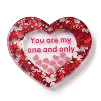 Valentine's Day Printed Opaque Acrylic Pendants