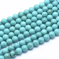 Natural Howlite Round Beads Strands