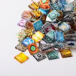 Mosaic Printed Glass Square Cabochons