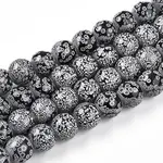 Transparent Baking Painted Glass Beads Strands