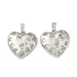 Brass Micro Pave Clear Cubic Zirconia Pendants