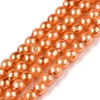 Baking Painted Glass Pearl Bead Strands