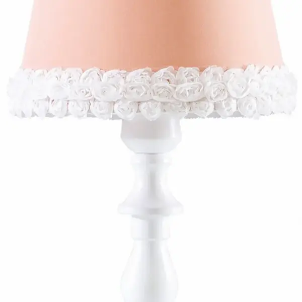 Stolná lampička ballerina - biela/lososová