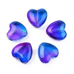 Transparent Spray Painted Glass Beads