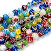 Handmade Millefiori Glass Beads Strands
