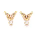 Brass Micro Pave Cubic Zirconia Pendants