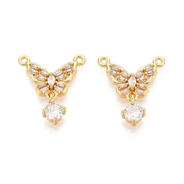 Brass Micro Pave Cubic Zirconia Pendants