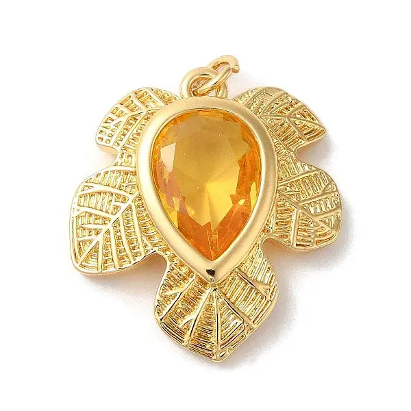 Leaf Rack Plating Brass Pendants