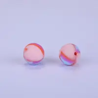 Printed Round Silicone Focal Beads