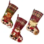 3Pcs 3 Style Christmas Socks Gift Bags