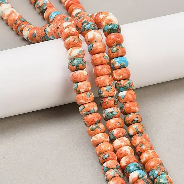 Dyed Synthetic Riverstone Beads Strands