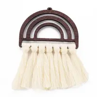 Polycotton(Polyester Cotton) Tassel Big Pendants