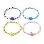 Sea Turtle Porcelain Bead Stretch Bracelets