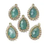 Natural Amazonite Faceted Teardrop Pendants