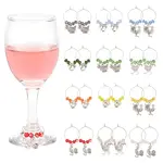 24Pcs 6 Styles Alloy Wine Glass Charms
