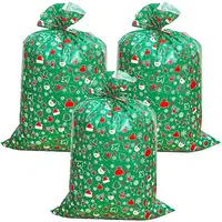 Christmas 3Pcs Rectangle Plastic Gift Storage Bags