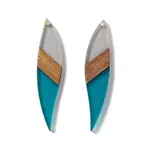 Transparent Resin & Walnut Wood Big Pendants