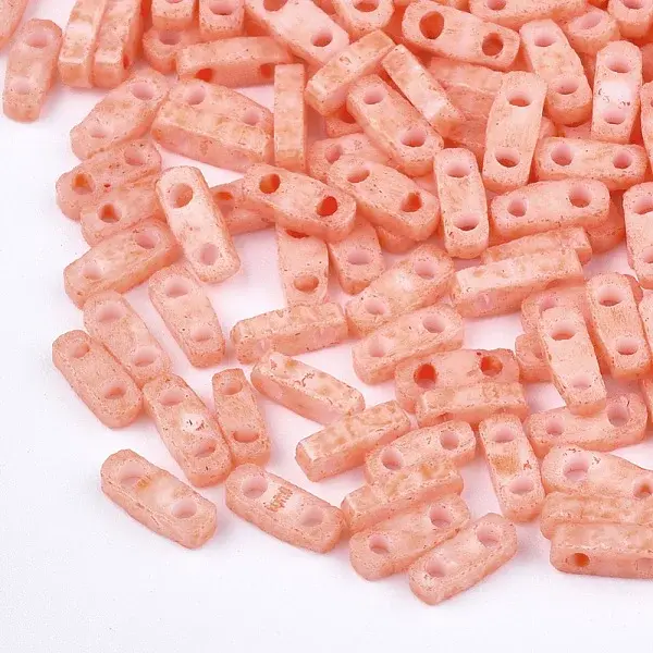 2-Hole Baking Paint Glass Seed Beads