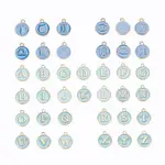 2 Sets 2 Styles Golden Plated Alloy Enamel Charms