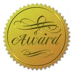 Self Adhesive Gold Foil Embossed Stickers