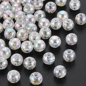 Transparent Crackle Acrylic Beads