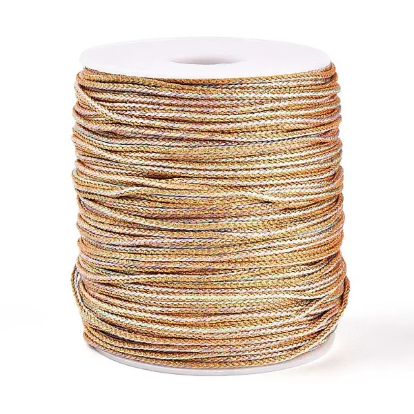100M Segment Dyed Round Nylon & PET & Polyester Metallic Braided Cord