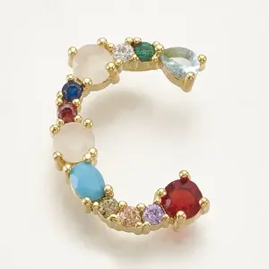 Brass Micro Pave Cubic Zirconia Pendants