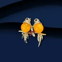 Magpie Alloy Rhinestone Brooches for Backpack Clothes