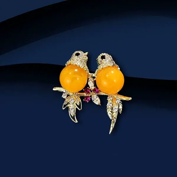 Magpie Alloy Rhinestone Brooches for Backpack Clothes