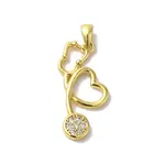 Brass Micro Pave Cubic Zirconia Pendant