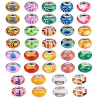 38Pcs 19 Colors Handmade Polymer Clay European Beads