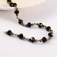 Handmade Glass Beaded Chains for Necklaces Bracelets Making