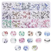 180Pcs 15 Colors Handmade Porcelain Beads