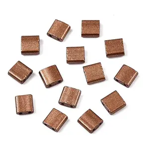 2-Hole Baking Paint Glass Seed Beads