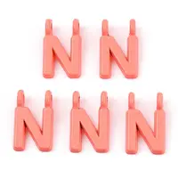 Rack Plating Spray Painted Alloy 2-Loop Link Pendants