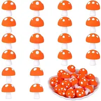 20Pcs Mushroom Silicone Focal Beads