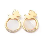 Rack Plating Brass Shell Pendants