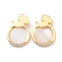 Rack Plating Brass Shell Pendants
