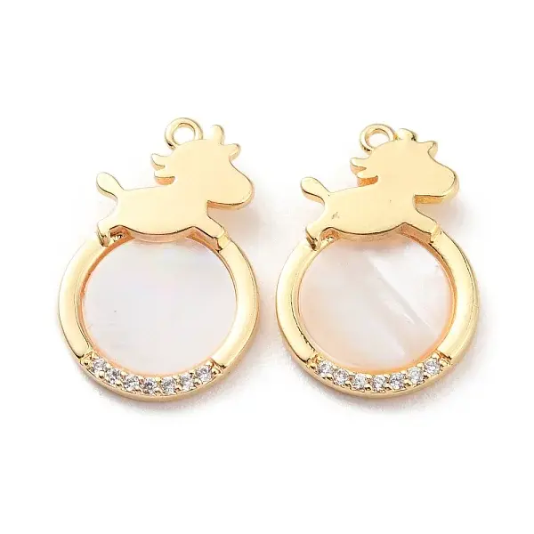 Rack Plating Brass Shell Pendants