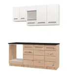 Kuchynská linka danya-biela, dub - 180cm/28mm