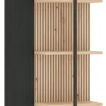 Policový panel semira - dub artisan/dub čierny