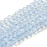 Transparent Baking Paint Glass Beads Strands