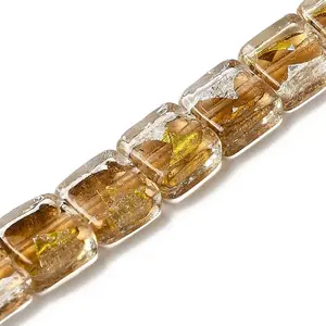 Handmade Gold Foil and Silver Foil Lampwork Beads