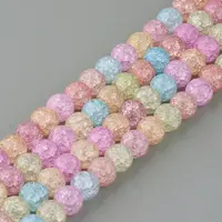 Synthetic Crackle Quartz Beads Strands